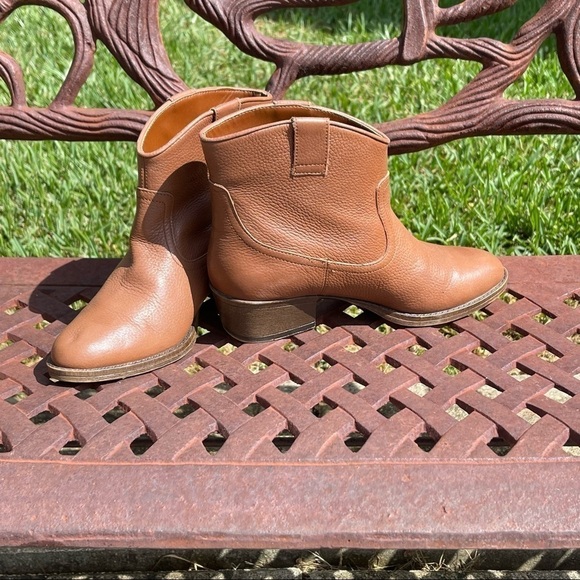 KENNETH Cole Reaction Hot Step Brown Leather Ankle Booties - Picture 7 of 11